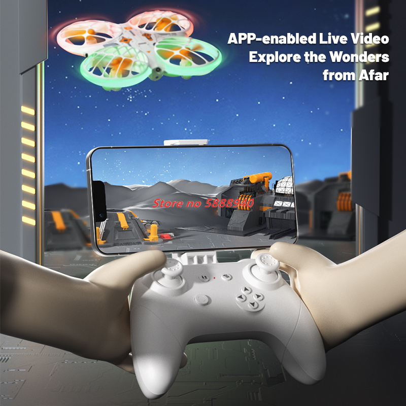 Drone Camera Wide Angle - طائرة بدون طيار صغيرة مع إضاءة