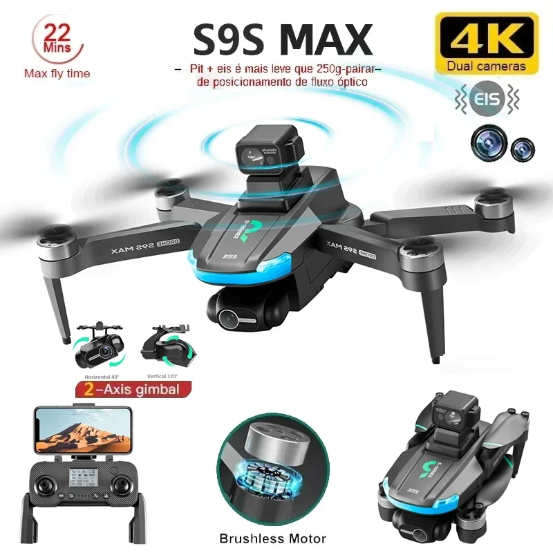 جديد S9S ماكس طائرة صغيرة بدون - مراجعة Drone Camera Wide Angle وسعره