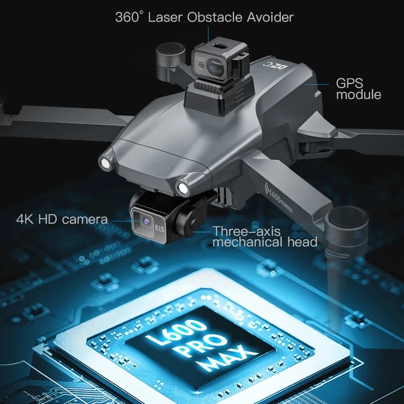 L600 PRO MAX GPS الطائرة بدون  - مراجعة Drone Camera Wide Angle وسعره