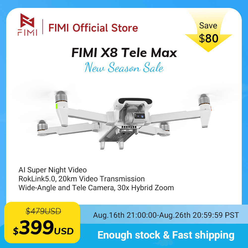 طائرة FIMI X8 Tele Max بدون طي - مراجعة Drone Camera Wide Angle وسعره