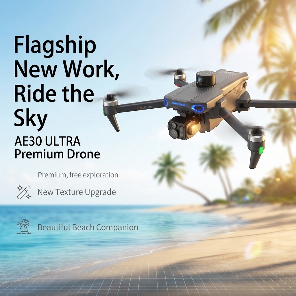 طائرة بدون طيار AE30 Ultra GPS - مراجعة Drone Camera With Gimbal وسعره