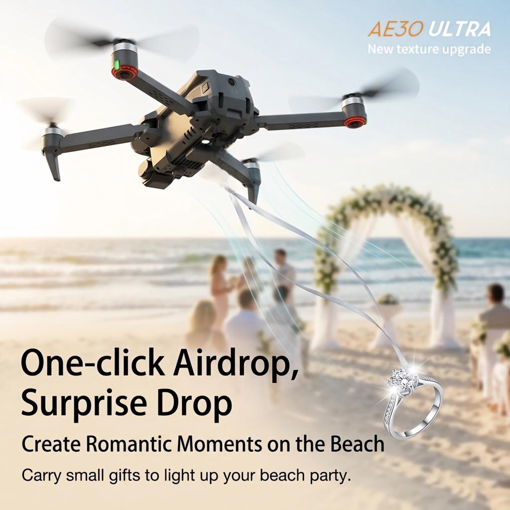 طائرة بدون طيار AE30 Ultra GPS - مراجعة Drone Camera With Gimbal وسعره